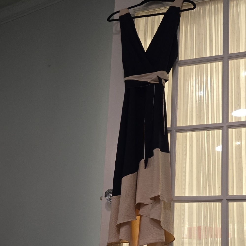 Elegant Black and Cream Women's Dress